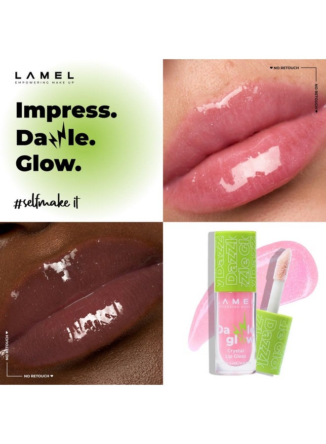 لاميل ملمع شفاه Dazzle Glow Crystal Clear - ملمع شفاه مرطب - ملمع شفاه غير لاصق - ملمع شفاه ملون - ملمع شفاه ملون - ملمع شفاه صغير - ملمع شفاه مرطب - رقم 405 حلوى القطن - Image 4