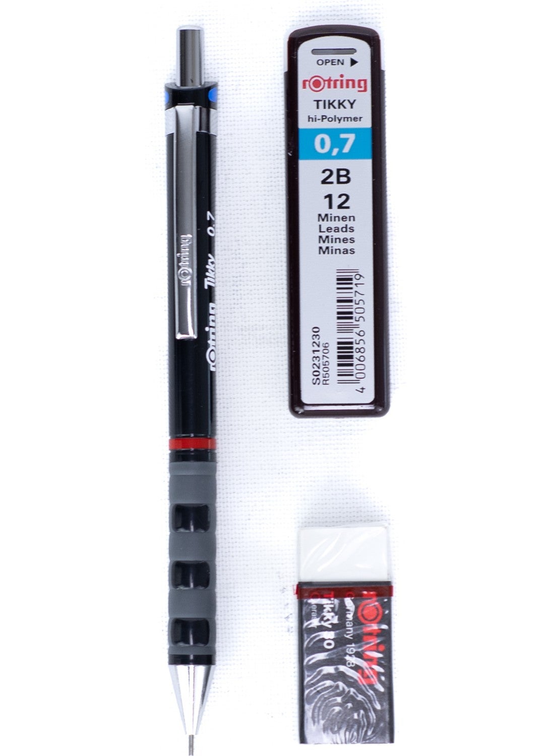 Rotring أوتولاند أدوات مكتبية قلم رصاص tip 2b ممحاة أصلية هدية 0.7 مم مجموعة مريحة ودائمة  - Image 3