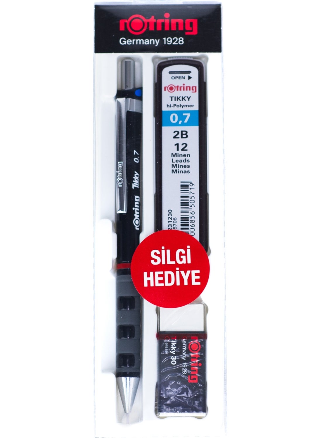 Rotring أوتولاند أدوات مكتبية قلم رصاص tip 2b ممحاة أصلية هدية 0.7 مم مجموعة مريحة ودائمة  - Image 4