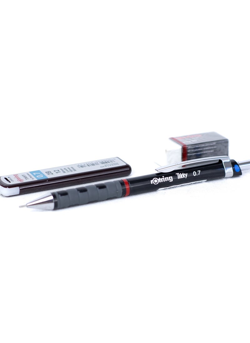 Rotring أوتولاند أدوات مكتبية قلم رصاص tip 2b ممحاة أصلية هدية 0.7 مم مجموعة مريحة ودائمة  - Image 2