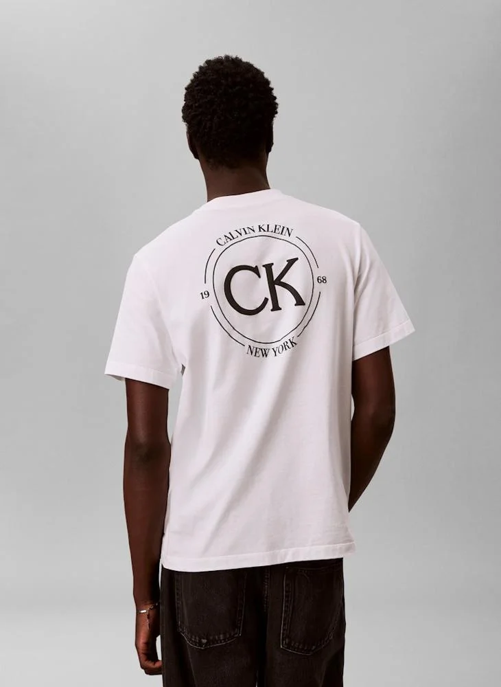 Calvin Klein Jeans  Logo Crew Neck T-shirt for Men | Best Price UAE