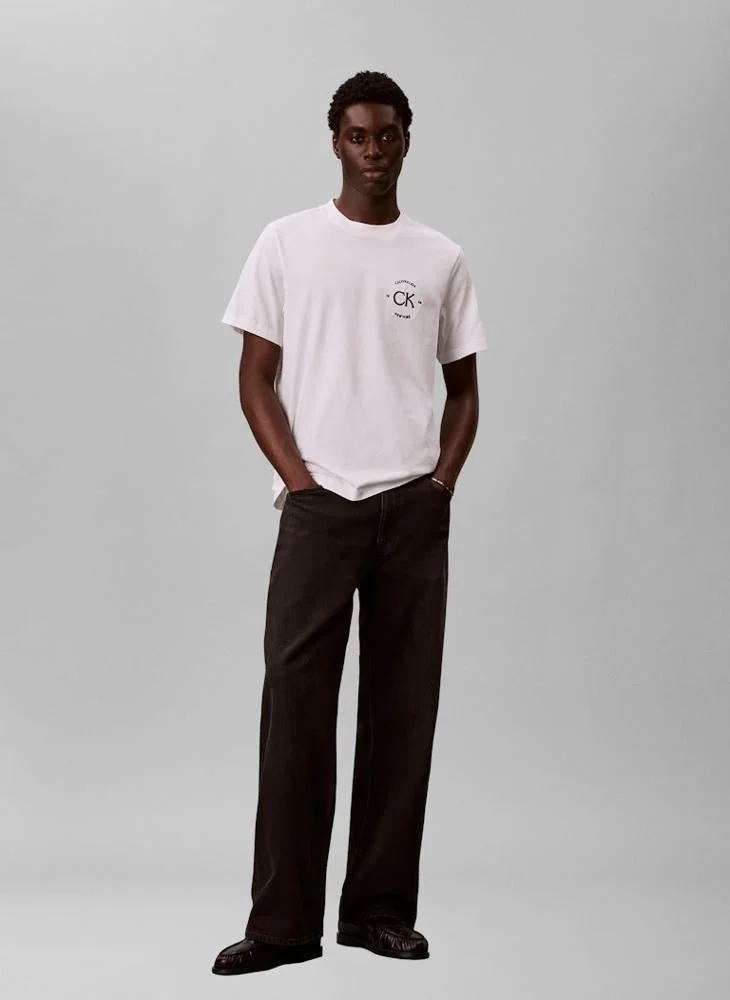 Calvin Klein Jeans  Logo Crew Neck T-shirt for Men | Best Price UAE