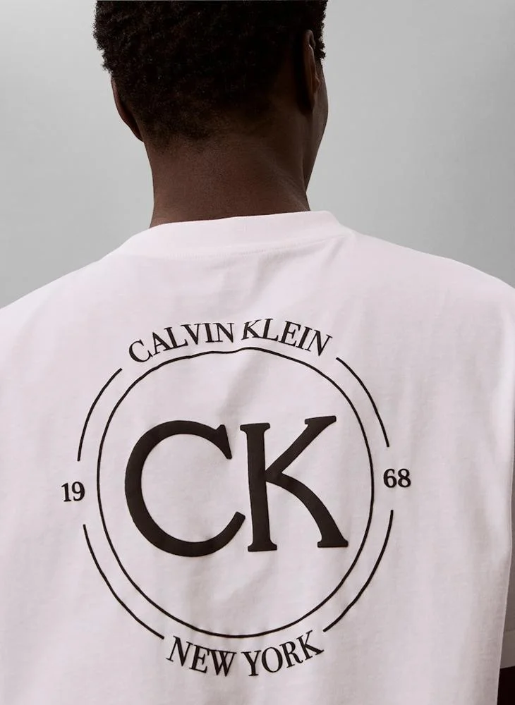 Calvin Klein Jeans  Logo Crew Neck T-shirt for Men | Best Price UAE