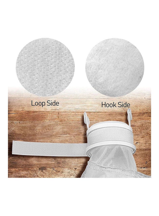 2-Piece Of Premium Swimming Pool Filter Bag White 8 x 2 x 7cm 