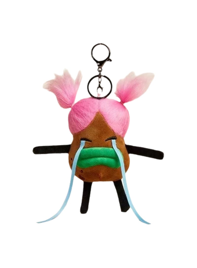 Creative Funny Ugly Pendant Plush Doll, Bag Key Pendant Doll Cartoon Backpack Small Pendant - Potato Mom - Tears 