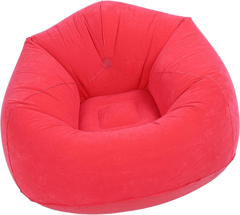 Zerodis Chairs Folding Blow Up Sofa for Living Room Bedroom Balcony Office Travel Inflatable Lounge Chair Flocking PVC Portable - Image 2