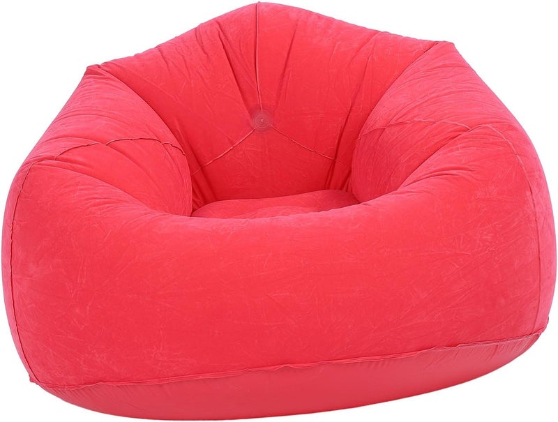Zerodis Chairs Folding Blow Up Sofa for Living Room Bedroom Balcony Office Travel Inflatable Lounge Chair Flocking PVC Portable - Image 1