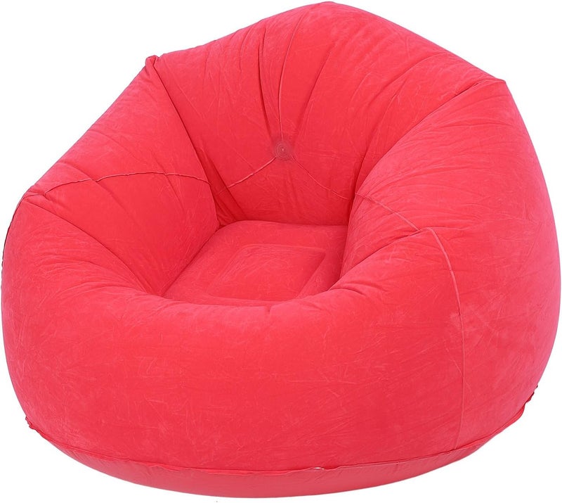 Zerodis Chairs Folding Blow Up Sofa for Living Room Bedroom Balcony Office Travel Inflatable Lounge Chair Flocking PVC Portable - Image 3