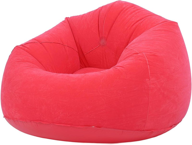 Zerodis Chairs Folding Blow Up Sofa for Living Room Bedroom Balcony Office Travel Inflatable Lounge Chair Flocking PVC Portable - Image 4