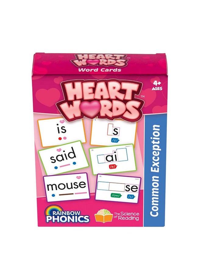 Junior Learning Junior Learning: Rainbow Phonics - Heart Words - 93 Word Cards, Flash Cards Use Visual Clues to Learn Core Words, Level Based Cards, Kids Ages 4+  - Image 1