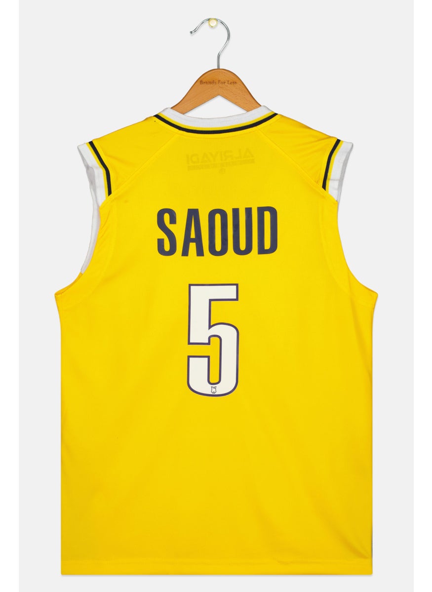 Kids Boy SAOUD 5 Sports Fit Sleeveless FIBA Jersey, Yellow - pzsku/Z118DCC4BA74BD4C20417Z/45/_/1724351056/73ca7fb9-33a4-4574-a52a-b917900258ac