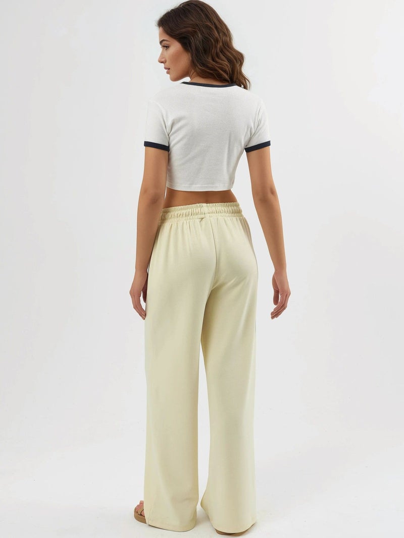 BUSEM Elastic Waist Straight Leg Pants - Image 3