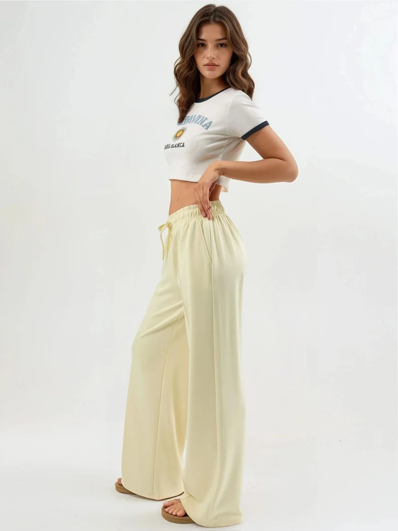 Busem BUSEM Elastic Waist Straight Leg Pants