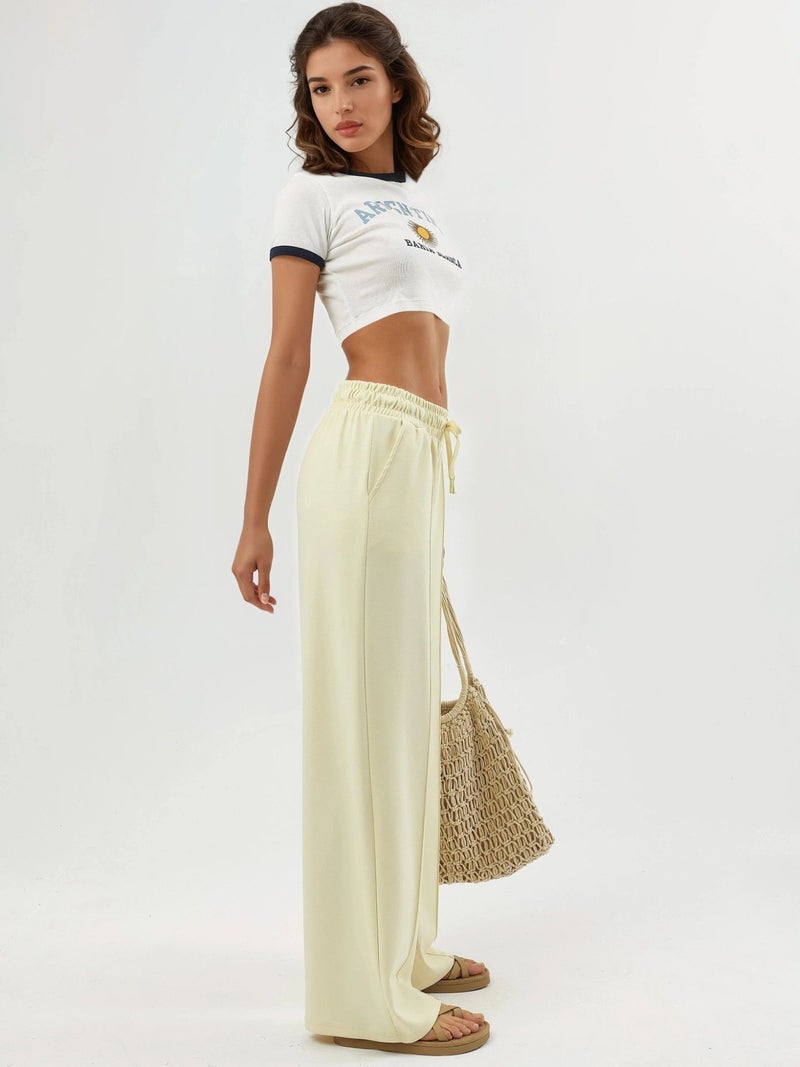 BUSEM Elastic Waist Straight Leg Pants - Image 4