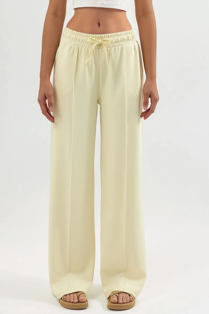 BUSEM Elastic Waist Straight Leg Pants