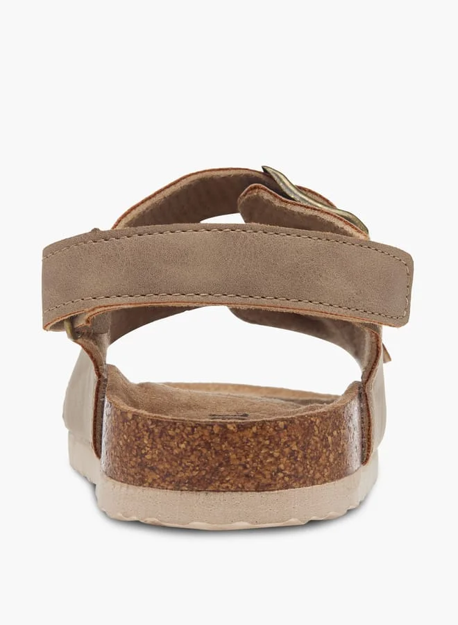 LBL by Shoexpress Boys Buckle Detail Sandals with Hook and Loop Closure