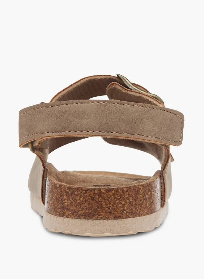 LBL by Shoexpress BEIGE Buckle Detail Sandals With Hook And Loop Closure for Men | Best Price UAE