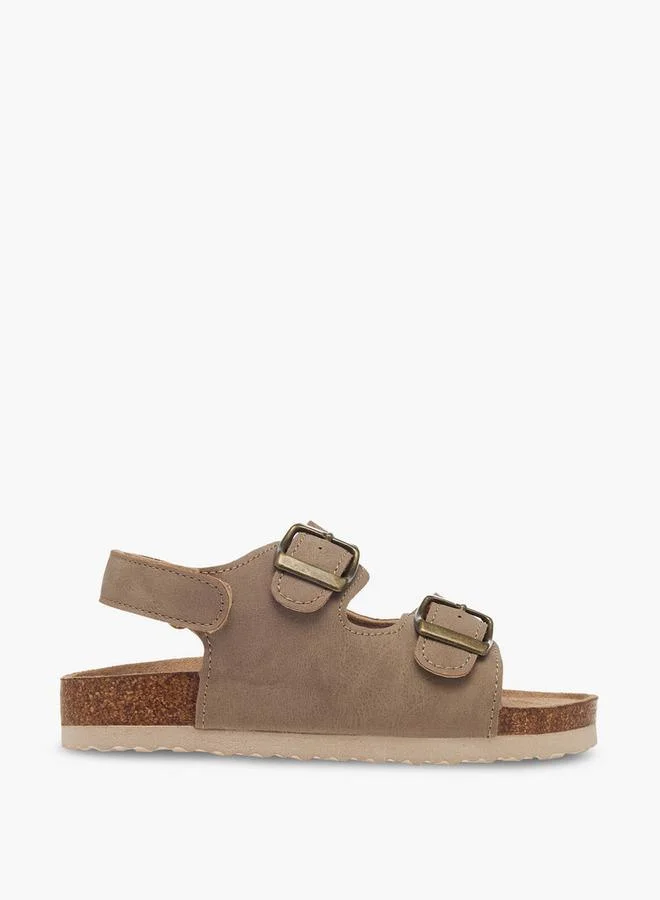 LBL by Shoexpress BEIGE Buckle Detail Sandals With Hook And Loop Closure for Men | Best Price UAE
