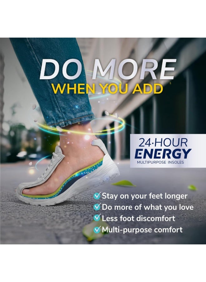 دكتور شولز نعل Dr. Scholl's متعدد الاستخدامات "Energy" لراحة تدوم 24 ساعة – مزود برغوة الذاكرة (Memory Foam) وحشوات الجل، مقاس رجالي 8-14، زوج واحد - Image 5