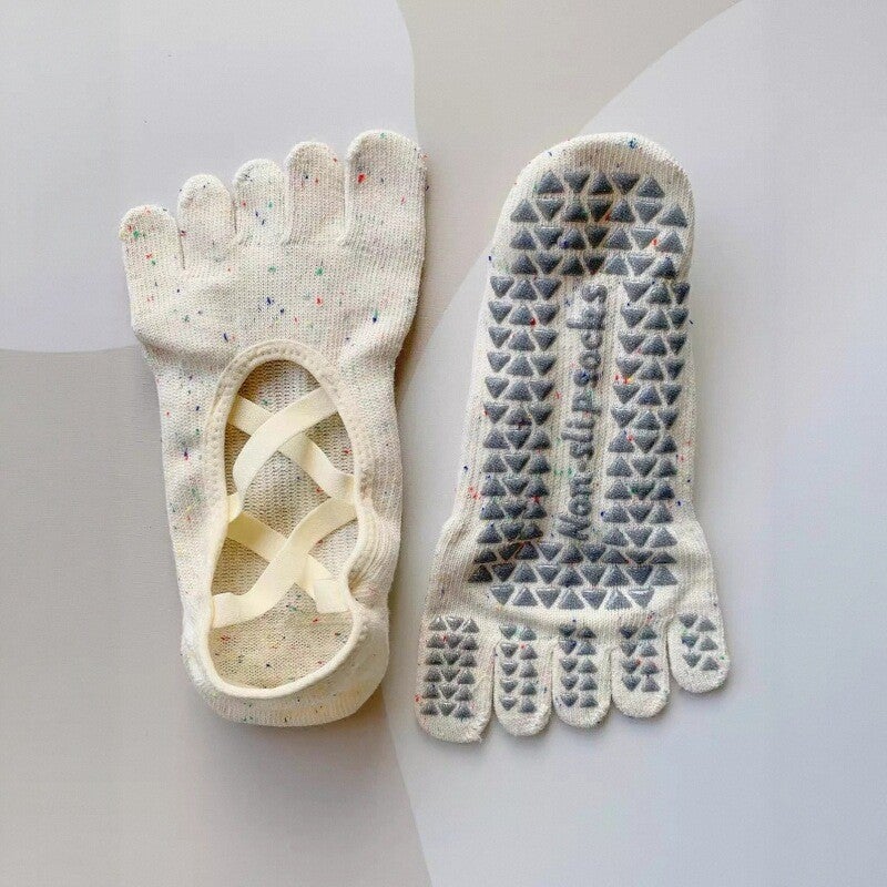 Women's Breathable Anti-Slip Toe Socks with Polka Dot - Image 2