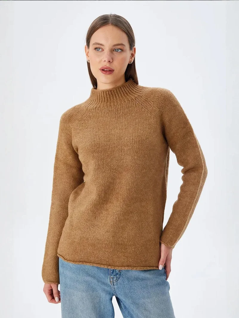 MixRay Mixray Knit Half Turtleneck Sweater