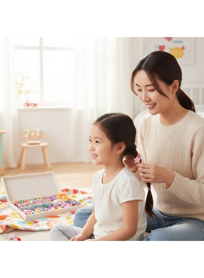 She&Little 786 Pack Baby Girl Accessories, Girls Accessories, Hair Clips For Girls, Girls Hair Accessories Set, Colorful Elastic Hair Ties and Cute Hair Clips, Soft Stretchy No Damage, for Toddler Girls Daily Styling, Parties and Back to School (Purple) - Image 4