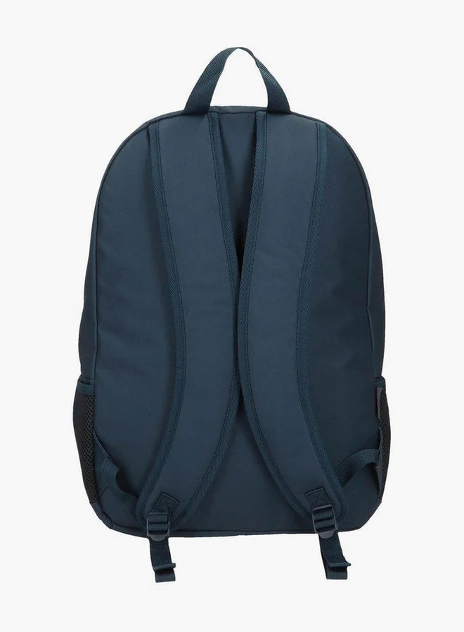 Reebok  Logo Print School Backpack with Adjustable Straps and Zip Closure - 38x19x43 cm for Men | Best Price UAE