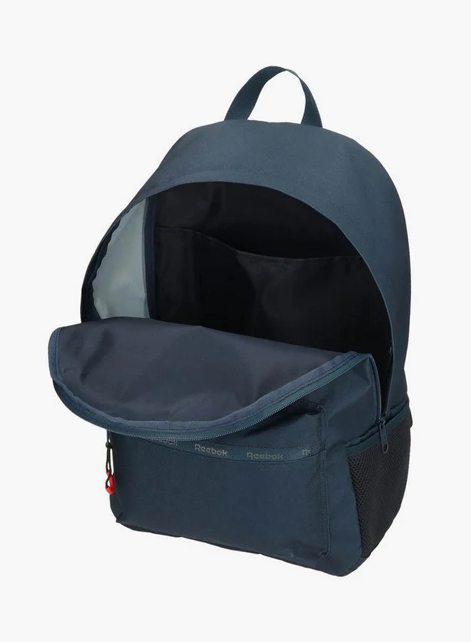 Reebok  Logo Print School Backpack with Adjustable Straps and Zip Closure - 38x19x43 cm for Men | Best Price UAE