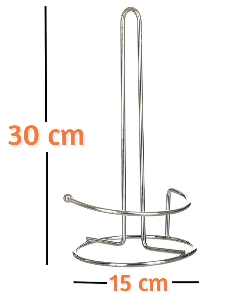 URBANFIX Bulfyss Kitchen Roll Dispenser Kitchen Napkin Roll Holder Kitchen Paper Towel Tissue Holder Chrome Steel - Image 3