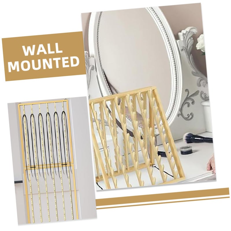 Didiseaon Wooden Hair Braiding Rack Braiding Hair Extension Holder Wall-mounted Organizer Space-saving Salon Supplies - Image 3