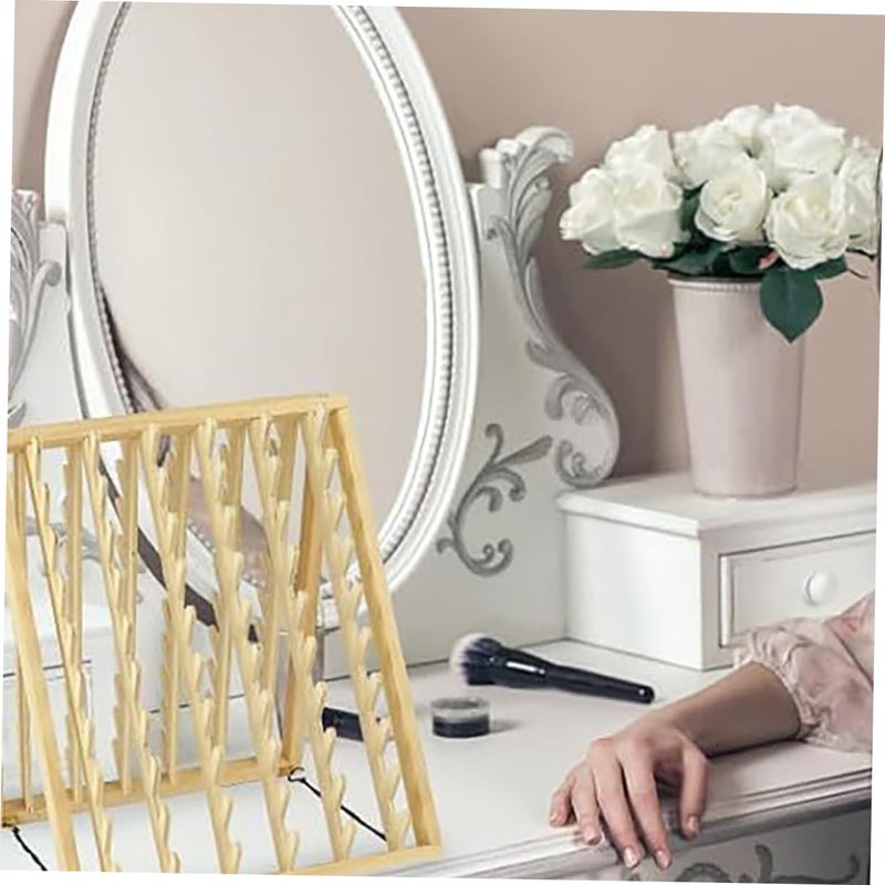 Didiseaon Wooden Hair Braiding Rack Braiding Hair Extension Holder Wall-mounted Organizer Space-saving Salon Supplies - Image 4