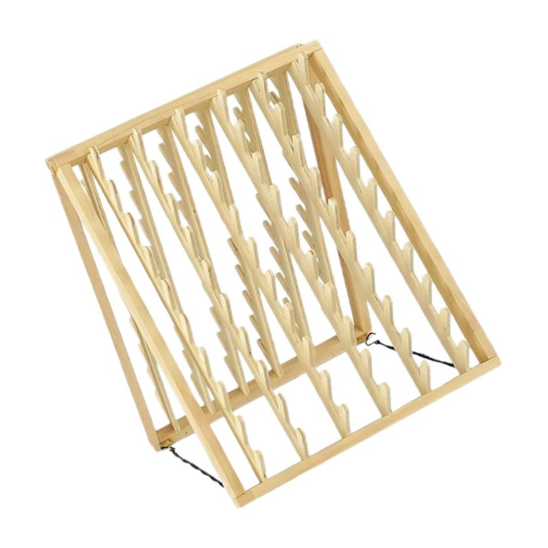 Didiseaon Wooden Hair Braiding Rack Braiding Hair Extension Holder Wall-mounted Organizer Space-saving Salon Supplies - Image 1