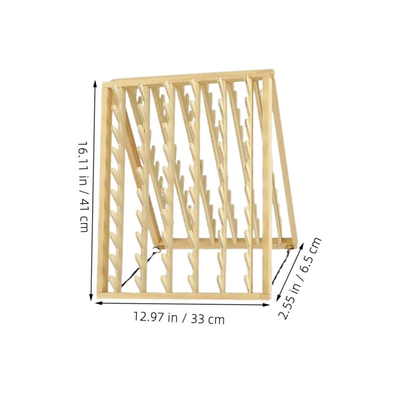 Didiseaon Wooden Hair Braiding Rack Braiding Hair Extension Holder Wall-mounted Organizer Space-saving Salon Supplies - Image 2