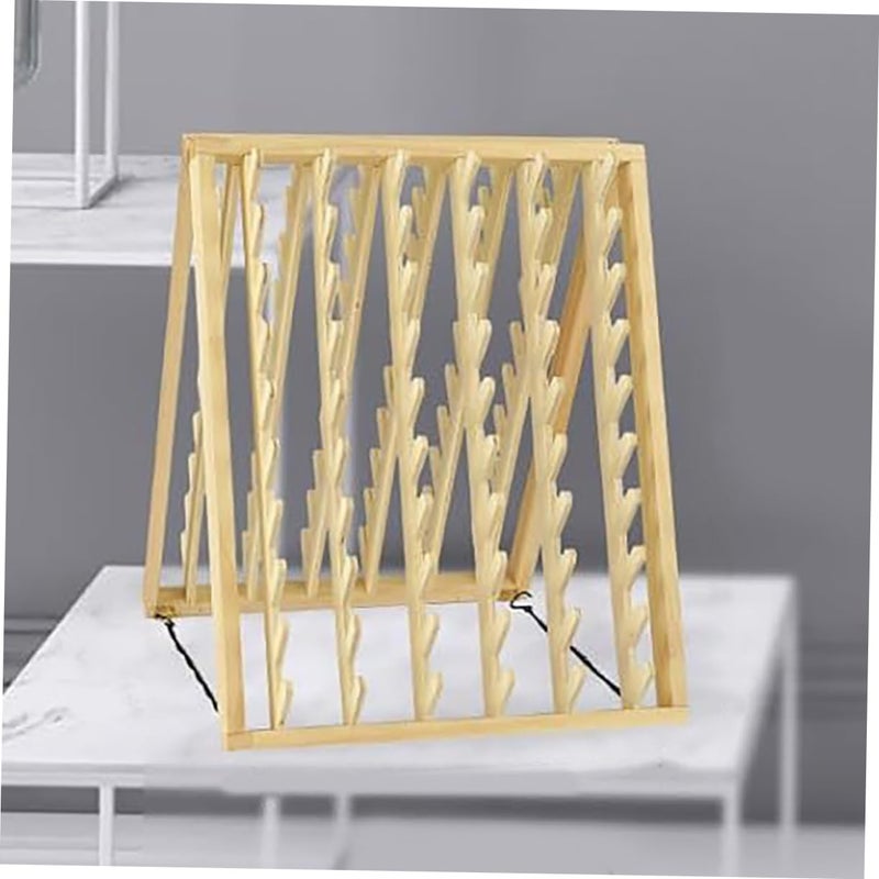 Didiseaon Wooden Hair Braiding Rack Braiding Hair Extension Holder Wall-mounted Organizer Space-saving Salon Supplies - Image 5