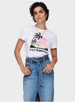 Crew Neck Graphic T-Shirt