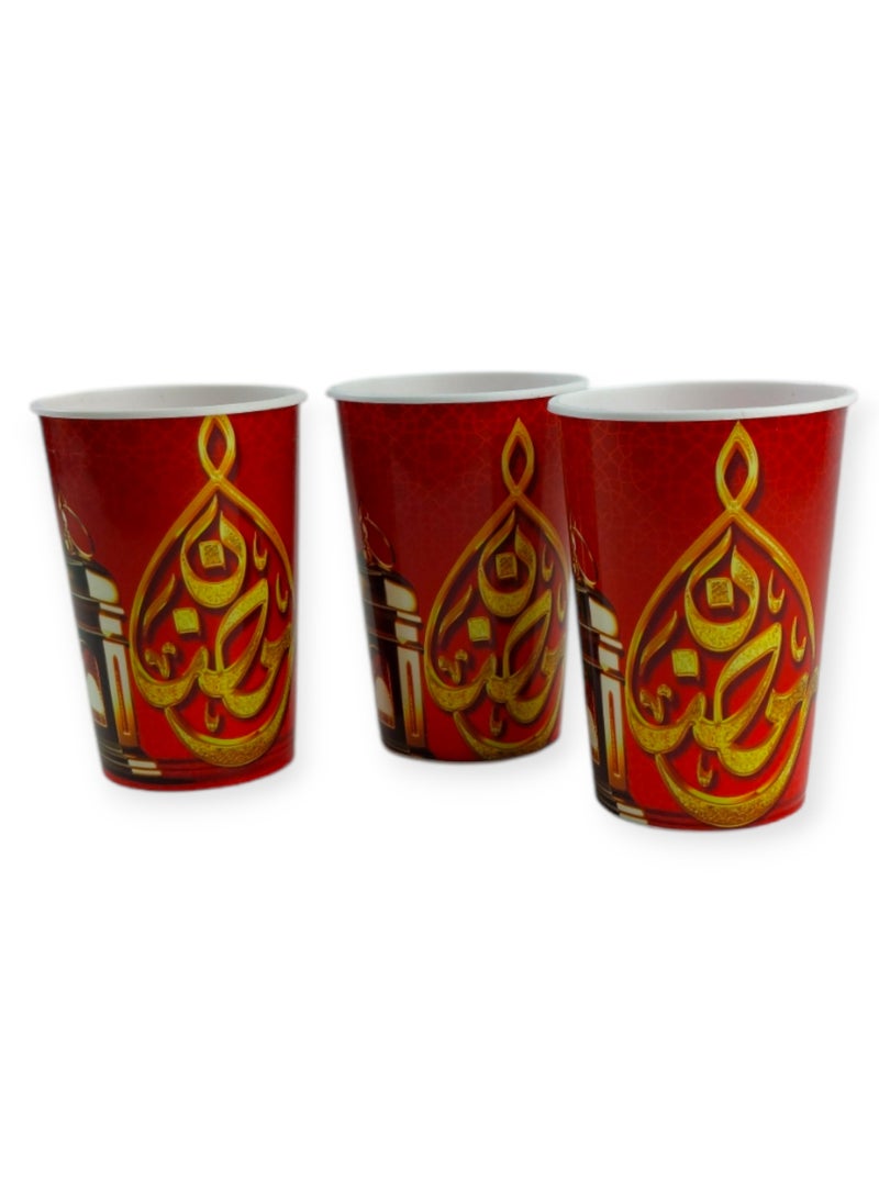 ماركة غير محددة أكواب رمضان البلاستيكية القابلة لإعادة الاستخدام - 3 قطع.  - Image 3
