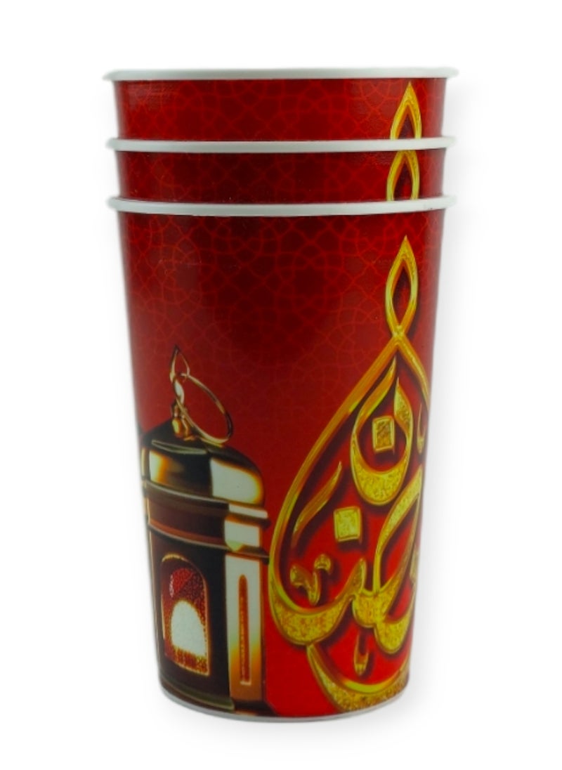 ماركة غير محددة أكواب رمضان البلاستيكية القابلة لإعادة الاستخدام - 3 قطع.  - Image 2