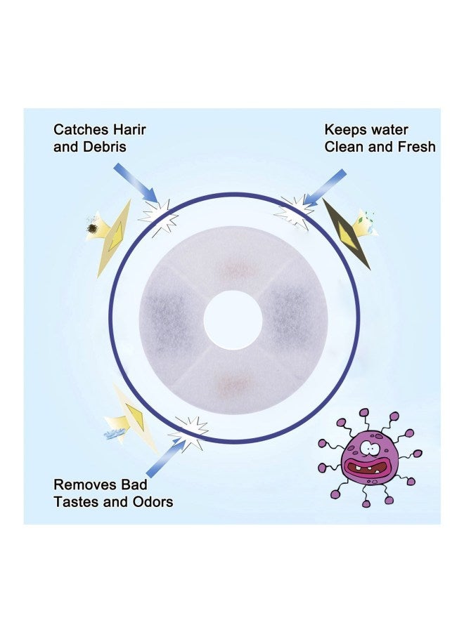 6-Piece Replacement Water Fountain Filters White - Image 3