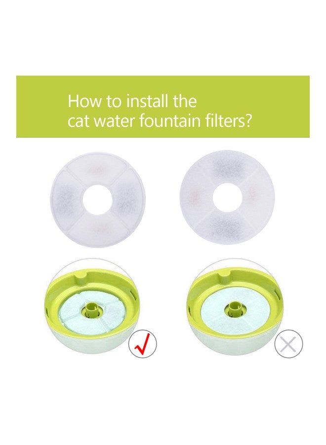6-Piece Replacement Water Fountain Filters White - Image 5