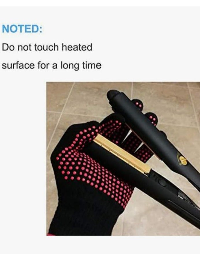 Heat Insulated Gloves for High Temperature and Anti-Scald Hair Styling, Curling Irons, Flat Irons, and Curling Wands, Silicone Nodes, 1-Piece, Multicolor  - Image 4