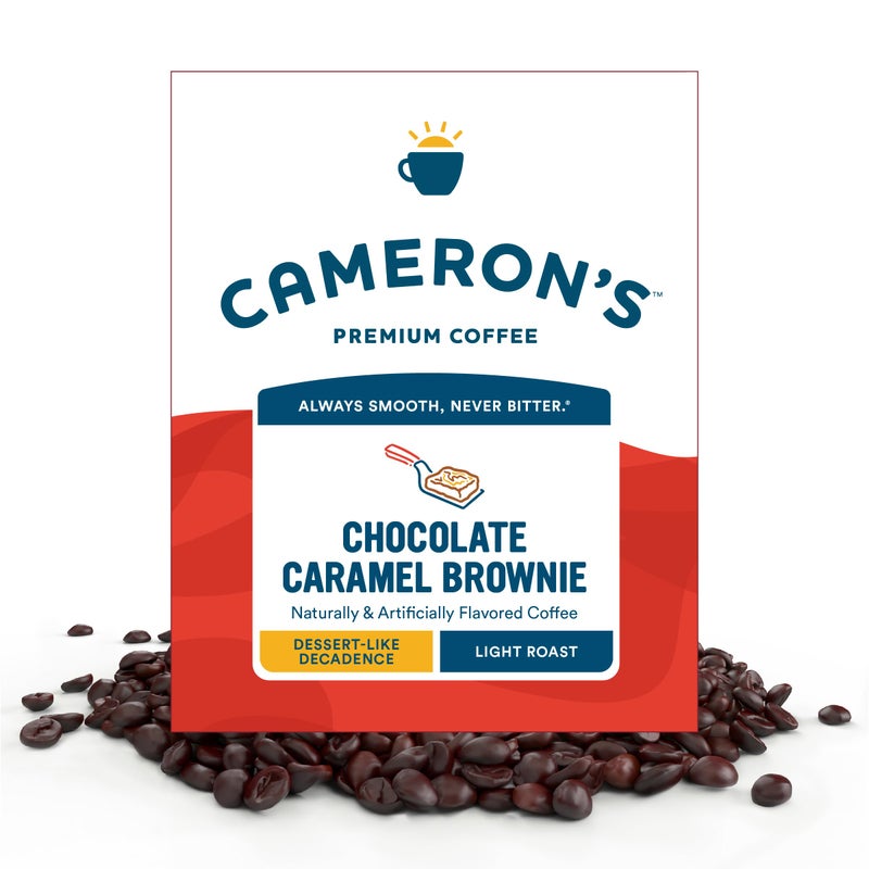 Cameron's Coffee Roasted Whole Bean Coffee, Flavored, Chocolate Caramel Brownie, 4 Pound - Image 1