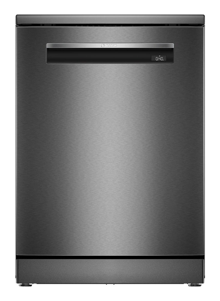 BOSCH 14 Place Settings Freestanding Dishwasher, Series 6, 2400W Triple Water Protection 2400 W SMP6EMC64M Brushed black steel - Image 1