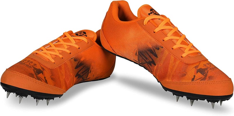 نيفيا حذاء نيفيا Zion-1 للجري بمسامير للرجال، حذاء رياضي، حذاء رياضي بمسامير للجري، حذاء رياضي للرجال (برتقالي) المملكة المتحدة - 04 - Image 4