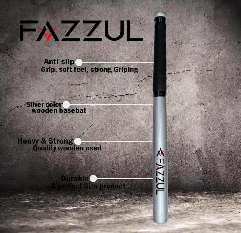 Fazzul Hockey Sticks for Practice Beginner Level with Baseball Bat Combo (Silver) - Image 5