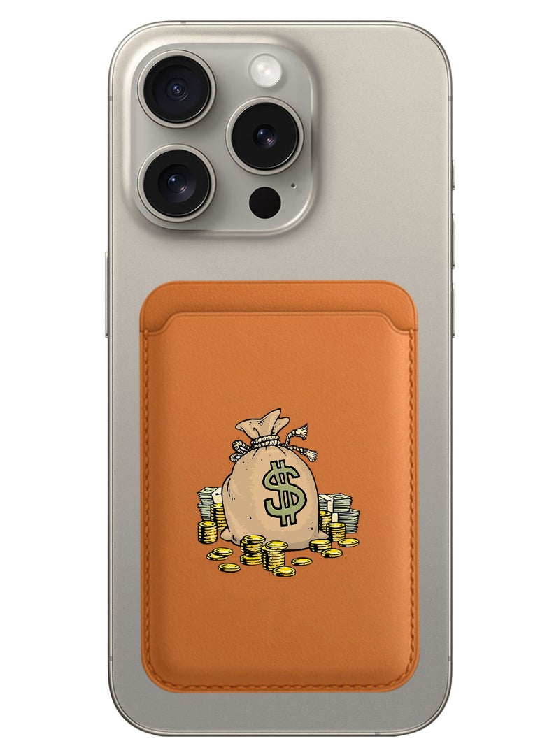 Theodor Magnetic Wallet, Compatible with MagSafe Wallet, for iPhone Wallet, for iPhone 16/15/14/13/12 Series, Not for iPhone 13/12 mini, 3 Card Holder, Vegan Leather, Brown - do-not-touch - Image 1