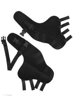 Pet Dog Hind Legs Protector, Adjustable Knee Brace Leg Support, Dog Hock Brace Rear Leg Joint Wrap Protects, Shockproof, Heat Preservation and Elastic, for Dogs Hind Legs Recover (Black)