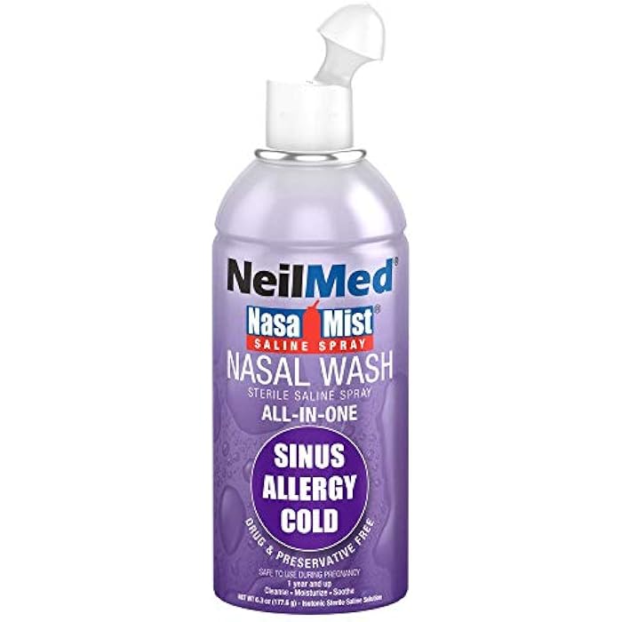 NeilMed NasaMist All in One Multi Purpose Saline Spray, 6.3 Fl Oz - Image 1
