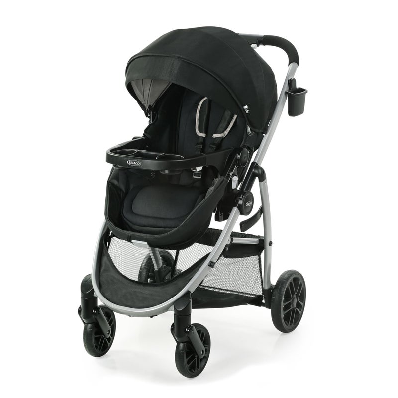 GRACO Graco Modes Pramette Stroller Baby Stroller with True Pram Mode Reversible Seat One Hand Fold Extra Storage Child Tray Pierce