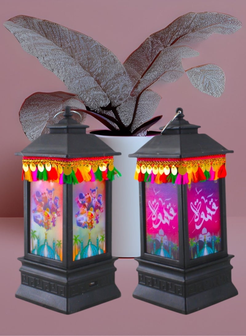 Toy Box 2pcs Luminous Ramadan Lantern Black - Image 4