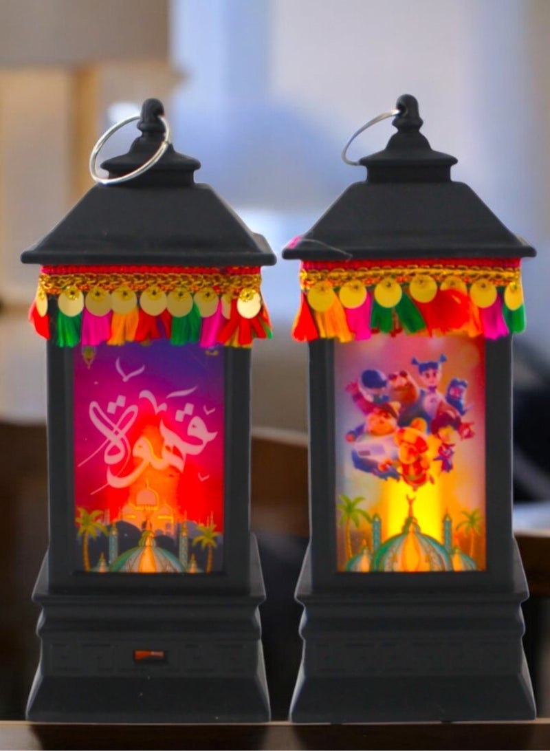 Toy Box 2pcs Luminous Ramadan Lantern Black - Image 3